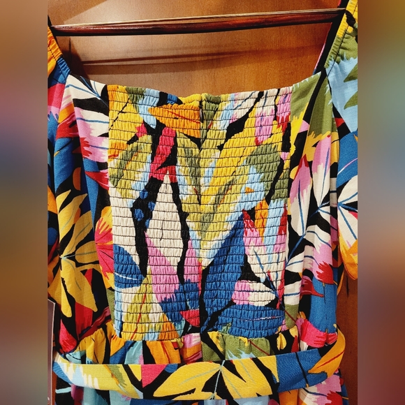 NWT-💚❤️💙Julia Jordan-Multi Colored Puffy Sleeves Can Can Summer Dress Size 12 - Picture 12 of 16